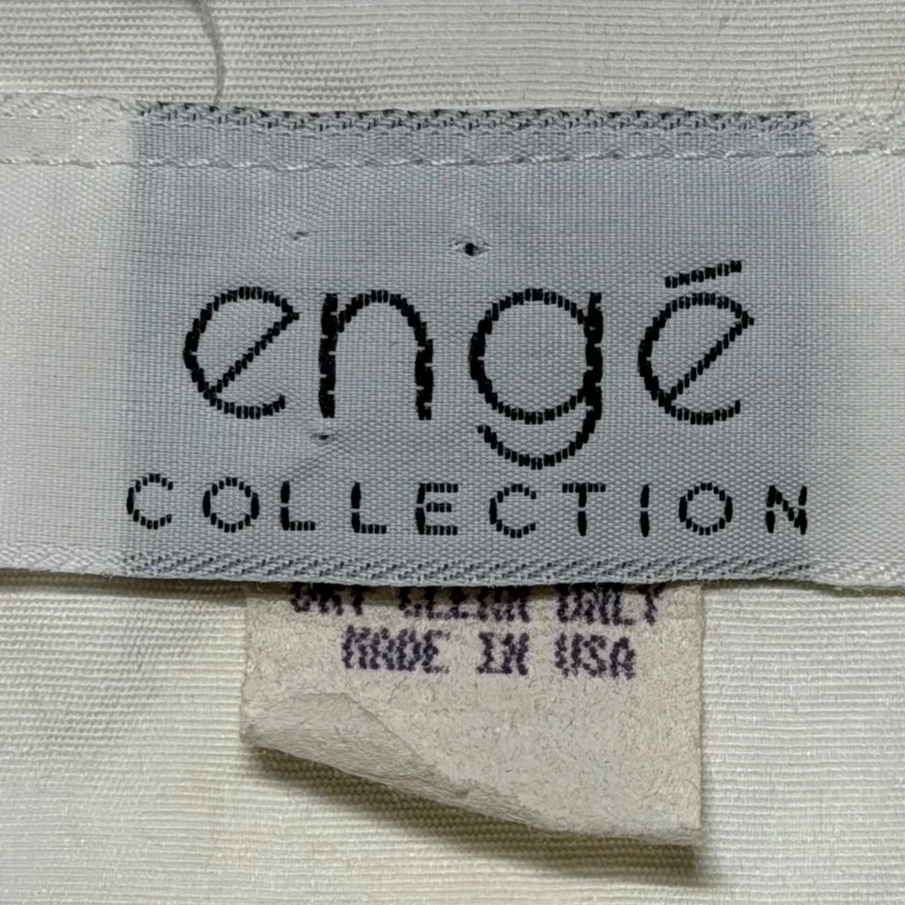 Enge Collection‎ Vintage Tan Vest Layered Midi Dress Size 8 Made in USA Soutache